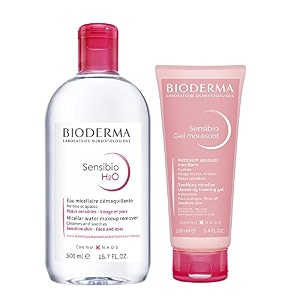 bioderma sensibio combo - h2o daily soothing cleanser  gentle soothing micellar cleansing foaming gel for sensitive skin