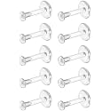 Bioflex Clear Earrings for Sports, Work, School, Surgery, MRI - Clear Piercing Jewelry Labret Studs for Ears, Cartilage, Helix, Tragus, Lip, Medusa, Monroe - Flat Push-In Plastic Earrings (16g, 18g) Piercing Retainers