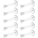 Bioflex Clear Earrings for Sports, Work, School, Surgery, MRI - Clear Piercing Jewelry Labret Studs for Ears, Cartilage, Helix, Tragus, Lip, Medusa, Monroe - Flat Push-In Plastic Earrings (16g, 18g) Piercing Retainers