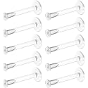 Bioflex Clear Earrings for Sports, Work, School, Surgery, MRI - Clear Piercing Jewelry Labret Studs for Ears, Cartilage, Helix, Tragus, Lip, Medusa, Monroe - Flat Push-In Plastic Earrings (16g, 18g) Piercing Retainers