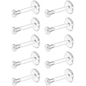 Bioflex Clear Earrings for Sports, Work, School, Surgery, MRI - Clear Piercing Jewelry Labret Studs for Ears, Cartilage, Helix, Tragus, Lip, Medusa, Monroe - Flat Push-In Plastic Earrings (16g, 18g) Piercing Retainers