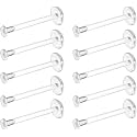 Bioflex Clear Earrings for Sports, Work, School, Surgery, MRI - Clear Piercing Jewelry Labret Studs for Ears, Cartilage, Helix, Tragus, Lip, Medusa, Monroe - Flat Push-In Plastic Earrings (16g, 18g) Piercing Retainers