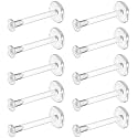 Bioflex Clear Earrings for Sports, Work, School, Surgery, MRI - Clear Piercing Jewelry Labret Studs for Ears, Cartilage, Helix, Tragus, Lip, Medusa, Monroe - Flat Push-In Plastic Earrings (16g, 18g) Piercing Retainers