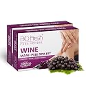 BIOFRESH Wine Pedicure Manicure Spa Kit - Hands & Foot Care Kit Skincare Set for Smooth & Soft Feet’s Home Spa Kit One Step Manicure/Pedicure Foot Mask (Pack of 2)