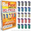 20A SBFC-M Slow Blow Micro Cartridge 12-Piece Fuse Assortment (MCASE, FMM Type Fuses)
