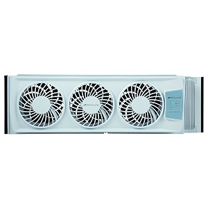bionaire thin window fan with electronic thermostat