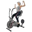 BIONFIT Patented Designed Air Bike Exercise Cycle for men & women with attached Resistance Band, Moving Handles, Abs Twister & Back Support Seat, Gym Cycle for Home Fitness