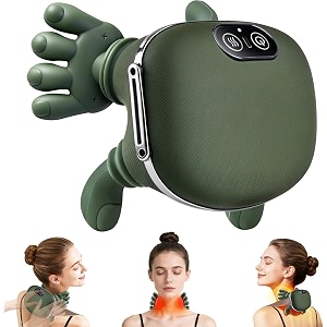 Bionic Heated MassagerWireless Portable Shiatsu Neck and