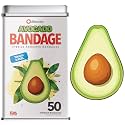 BioSwiss Bandages, Avocado Shaped Self Adhesive Bandage Set, Latex Free, Sterile Wound Care, 50 Count