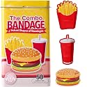 BioSwiss Bandages, Combo Meal Shaped Self Adhesive Bandage Set, Latex Free, Sterile Wound Care, 50 Count