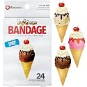 BioSwiss Bandages, Ice Cream Shaped Self Adhesive Bandage Set, Latex Free, Sterile Wound Care, 24 Count