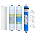 RO Service Kit Set Complete Original (Pre Filter Cartridge, RO Membrane 100 GPD, RO Sediment and Carbon Filter Set with Elbows). RO Filter Kit…
