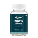 Biotin 10,000 mcg with Zinc & Vitamin C – Hair, Skin & Nail Support – Vegetarian, Non-GMO & Gluten-Free Supplement – 60 Capsules