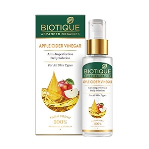 biotique apple cider vinegar anti-imperfection daily solution face serum for all skin types 30ml