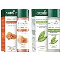 Biotique Bio Honey Gel Refreshing Foaming Face Cleanser, 120ml &amp; Biotique Bio Morning Nectar Visibly Flawless Skin Moisturizer, 120ml
