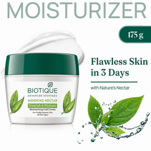 biotique morning nectar moisturising cream  for visibly flawless skin  all skin types