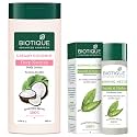 Biotique Creamy Coconut Deep Nourish Body lotion For Extra Dry Skin, 180ml&Biotique Bio Morning Nectar Visibly Flawless Skin Moisturizer, 120ml