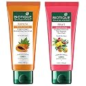 Biotique Fruit Brightening Depigmentation &amp; Tan Removal Face Pack For All Skin Types, 100ml &amp; Biotique Papaya Tan Removal Brightening &amp; Reviatalizing Face Scrub For All Skin Types, 100g
