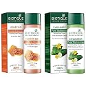 Biotique Honey Gel Soothe &amp; Nourish Foaming Face Cleanser Foe All Skin Types, 120ml &amp; Biotique Cucumber Pore Tightening Refreshing Toner with Himalayan Waters, 120ml
