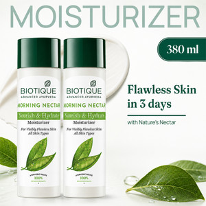 biotique morning nectar flawless skin moisturizer 24h deep moisture all skin types