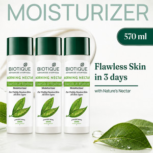 biotique morning nectar nourishing lotion 570ml 190ml x 3