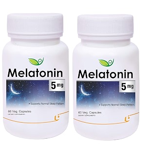 biotrex melatonin 5mg - 60 veg capsules pack of - 2