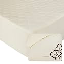 Bioweaves 100% Organic Cotton Mattress Pad Cover, GOTS Certified Cooling Quilted Fitted Mattress Topper &amp; Protector with Soft Cotton Wadding - 20 Inch Deep Pocket, Queen