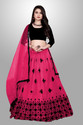 BIPIN FASHION Embroidered Semi Stitched Lehenga Choli (Pink)
