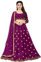BIPIN FASHION Embroidered Semi Stitched Lehenga Choli (Purple)