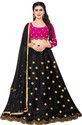 BIPIN FASHION Embroidered Semi Stitched Lehenga Choli (Pink, Black)