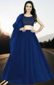 BIPIN FASHION Embroidered Semi Stitched Lehenga Choli (Blue)