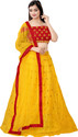 BIPIN FASHION Embroidered Semi Stitched Lehenga Choli (Red)