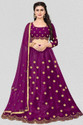 BIPIN FASHION Embroidered Semi Stitched Lehenga Choli (Purple)