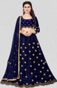BIPIN FASHION Embroidered Semi Stitched Lehenga Choli (Blue)