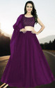 BIPIN FASHION Embroidered Semi Stitched Lehenga Choli (Purple)