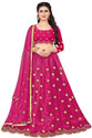 BIPIN FASHION Embroidered Semi Stitched Lehenga Choli (Pink)
