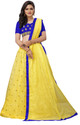 BIPIN FASHION Self Design Semi Stitched Lehenga & Crop Top (Light Blue)