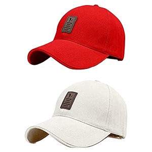 baseball cap combo pack of 2 for men amp women red amp white