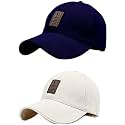 Baseball Cap Combo Pack of 2 for Men &amp; Women (Navy Blue &amp; White)