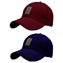 Baseball Cap Combo Pack of 2 for Men &amp; Women (Maroon &amp; Navy Blue)