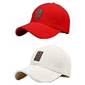 Baseball Cap Combo Pack of 2 for Men &amp; Women (Red &amp; White)