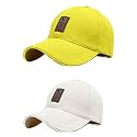 Baseball Cap Combo Pack of 2 for Men &amp; Women (Yellow &amp; White)