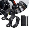 Biqing Motorcycle Turn Signal Mount with Clamps 52-60mm - no-Drill Mount for Lights, Includes Rubber shims, fits 10mm Studs Universal 2pcs