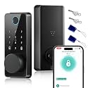 Biquole Smart Deadbolt Door Lock with Keypad,Fingerprint Door Lock,Keyless Entry Electronic Door Lock, Auto Lock&amp;One Touch Lock, App Control