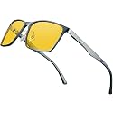 Bircen Night Vision Glasses for Driving: HD Anti Glare Metal Frame Night Driving Glasses for Men