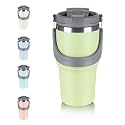Birch &amp; Co. Tumbler - Coffee Tumbler with Lid - Insulated Travel Coffee Mug - Tumbler Bottle for Hot and Cold Drinks, Leak Proof, Stylish Design, Portable, Durable, Double Wall, BPA-Free, 600ml,Mint