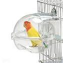 Bird Bath Box for Cage,Parrot Hanging Planet Bathtub No-Leakage Transparent Omnidirectional Observation Tub Shower Box Birds Cage Accessory for Canary Parrot Cockatiel Lovebird