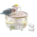 Bird Bath for Parakeets, Automatic Bath for Birds with 2 Leach Sponges, Parrot Automatic Bathing Box Bird Bath Fountains Indoor, Circulating Water Parrot Shower Bathtub for Budgie, Canary, Conure
