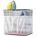 Bird Cage Cover, Parakeet Cage Acessories Adjustable Seed Catcher Birdcage Seed Catcher Birds Cage Netting Bird Cage Mesh Cover for Bird Cages