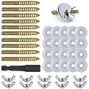 Bird Perch Screws Bird Cage Hardware 10 Sets &amp; Drill Tool for Fixing Perch